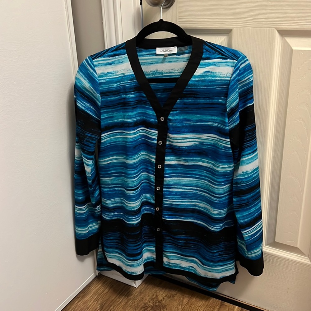 Calvin Klein blue blouse